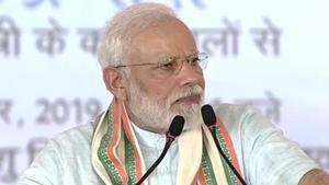 Prime Minister Narendra Modi hit out at Pakistan while addressing a public meeting in Mathura, Uttar Pradesh(ANI photo) Prime Minister Narendra Modi hit out at Pakistan while addressing a public meeting in Mathura, Uttar Pradesh(ANI photo)