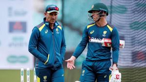 Australia coach Justin Langer and David Warner during nets(Action Images via Reuters) Australia coach Justin Langer and David Warner during nets(Action Images via Reuters)