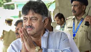 DK Shivakumar was arrested by the Enforcement Directorate.(PTI) DK Shivakumar was arrested by the Enforcement Directorate.(PTI)
