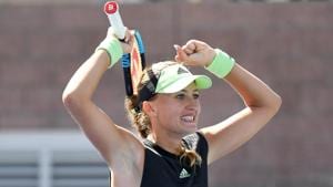 Kristina Mladenovic of France celebrates.(USA TODAY Sports) Kristina Mladenovic of France celebrates.(USA TODAY Sports)