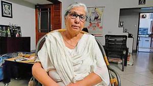 Shalini Khanna, the widow of Squadron Leader Ravi Khanna, at her house in Jammu, Wednesday, September 11, 2019.(HT Photo) Shalini Khanna, the widow of Squadron Leader Ravi Khanna, at her house in Jammu, Wednesday, September 11, 2019.(HT Photo)