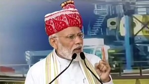 We pledge to rein in corruption, fight for the rights of Muslim sisters and root out terrorism, said PM Modi in Ranchi(ANI) We pledge to rein in corruption, fight for the rights of Muslim sisters and root out terrorism, said PM Modi in Ranchi(ANI)