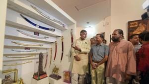 Union Minister of State for Culture & Tourism (I/C) Prahlad Singh Patel at an exhibition of gifts presented in the last six months to Prime Minister Narendra Modi, at National Gallery of Modern Arts in New Delhi, Wednesday, Sept. 11, 2019. (PTI Photo/Vijay Verma) (PTI9_11_2019_000081A)(PTI) Union Minister of State for Culture & Tourism (I/C) Prahlad Singh Patel at an exhibition of gifts presented in the last six months to Prime Minister Narendra Modi, at National Gallery of Modern Arts in New Delhi, Wednesday, Sept. 11, 2019. (PTI Photo/Vijay Verma) (PTI9_11_2019_000081A)(PTI)
