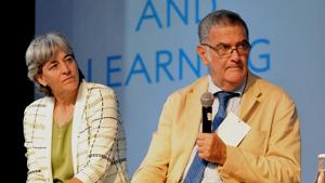 (From left) Member of Nobel committee at the Karolinska Institute in Sweden, Juleen Zierath and Nobel Laureate Serge Haroche during an event at National Agri Food Biotechnology Institute, Sector 81 in Mohali on Wednesday.(Ravi Kumar/HT) (From left) Member of Nobel committee at the Karolinska Institute in Sweden, Juleen Zierath and Nobel Laureate Serge Haroche during an event at National Agri Food Biotechnology Institute, Sector 81 in Mohali on Wednesday.(Ravi Kumar/HT)
