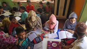 The administration said that schools had started functioning initially with primary schools, followed by middle schools and high schools. (Representational image)(Waseem Andrabi/ Hindustan Times) The administration said that schools had started functioning initially with primary schools, followed by middle schools and high schools. (Representational image)(Waseem Andrabi/ Hindustan Times)