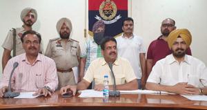 The accused in police custody in Ludhiana on September 12.(HT PHOTO) The accused in police custody in Ludhiana on September 12.(HT PHOTO)