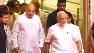 Prime Minister Narendra Modi and home minister Amit Shah in New Delhi, August 13, 2019(Arvind Yadav/HT PHOTO) Prime Minister Narendra Modi and home minister Amit Shah in New Delhi, August 13, 2019(Arvind Yadav/HT PHOTO)