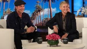 Brad Pitt was promoting his film Ad Astra on Ellen’s show. Brad Pitt was promoting his film Ad Astra on Ellen’s show.