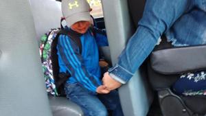 The boy featured in the picture is four-year-old Axel and th bus driver is Miss Lane.(Facebook/Augusta Police Department) The boy featured in the picture is four-year-old Axel and th bus driver is Miss Lane.(Facebook/Augusta Police Department)