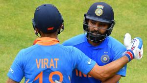 File image of India captain Virat Kohli and vice-captain Rohit Sharma.(Getty Images) File image of India captain Virat Kohli and vice-captain Rohit Sharma.(Getty Images)