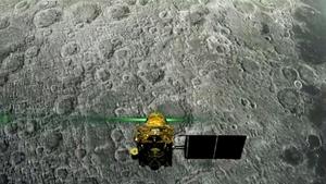 On September 8, ISRO said the lander was spotted on the lunar surface by camera on-board of the Chandrayaan-2 orbiter. Vikram had a hard-landing.(PTI)