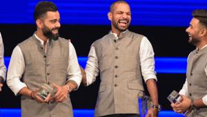 Indian cricket team captain Virat Kohli along with team members.(PTI) Indian cricket team captain Virat Kohli along with team members.(PTI)