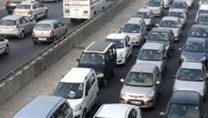 FOR PAGE ONE - New Delhi, India - Jan. 18, 2016: Traffic scenario at Rao Tula Ram Marg near Subroto Park after the completion of Odd Even vehicular trial, in New Delhi, India, on Friday, Monday 18, 2016. (Photo by S.Burmaula / Hindustan Times) FOR PAGE ONE - New Delhi, India - Jan. 18, 2016: Traffic scenario at Rao Tula Ram Marg near Subroto Park after the completion of Odd Even vehicular trial, in New Delhi, India, on Friday, Monday 18, 2016. (Photo by S.Burmaula / Hindustan Times)