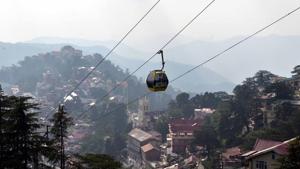 The ropeways will come up at Shimla, Manali and Dharamshala.(HT File) The ropeways will come up at Shimla, Manali and Dharamshala.(HT File)