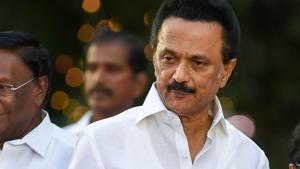 DMK President MK Stalin says he was asked several questions when he revealed his name during a visit to Russia in 1989.(PTI) DMK President MK Stalin says he was asked several questions when he revealed his name during a visit to Russia in 1989.(PTI)