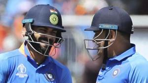File image of India skipper Virat Kohli and MS Dhoni (R)(AP) File image of India skipper Virat Kohli and MS Dhoni (R)(AP)