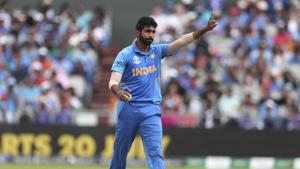 Jasprit Bumrah during the 2019 Cricket World Cup.(AP) Jasprit Bumrah during the 2019 Cricket World Cup.(AP)