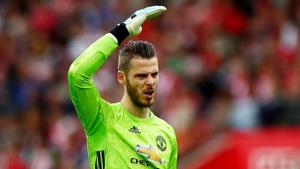 Manchester United's David de Gea reacts.(REUTERS) Manchester United's David de Gea reacts.(REUTERS)