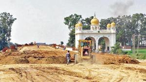 Construction work on at the Dera Baba Nanak district in Gurdaspur on August 26.(Sameer Sehgal/ht file) Construction work on at the Dera Baba Nanak district in Gurdaspur on August 26.(Sameer Sehgal/ht file)