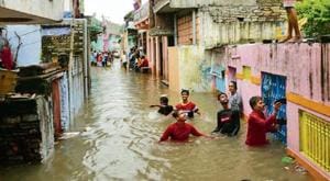Several areas in the state, including Kota, are inundated due to heavy rainfall.(HT Photo) Several areas in the state, including Kota, are inundated due to heavy rainfall.(HT Photo)