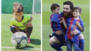 Mateo Messi shows off his football skills in video.(Instagram/AP) Mateo Messi shows off his football skills in video.(Instagram/AP)