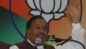 Karnataka rural development minister KS Eshwarappa has made controversial statements in the run up to the Lok Sabha elections as well.(HT PHOTO.) Karnataka rural development minister KS Eshwarappa has made controversial statements in the run up to the Lok Sabha elections as well.(HT PHOTO.)