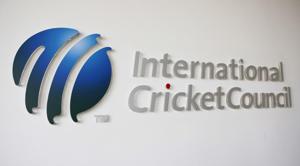 The International Cricket Council (ICC) logo at the ICC headquarters(REUTERS) The International Cricket Council (ICC) logo at the ICC headquarters(REUTERS)
