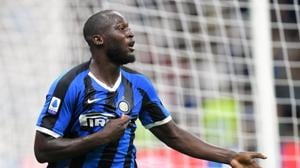 Inter Milan's Romelu Lukaku celebrates scoring their third goal.(REUTERS) Inter Milan's Romelu Lukaku celebrates scoring their third goal.(REUTERS)