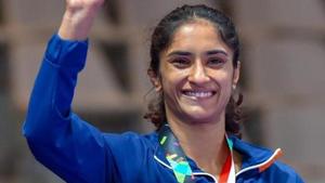 A file photo of Vinesh Phogat.(PTI) A file photo of Vinesh Phogat.(PTI)