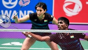 India’s mixed doubles pair of Satwiksairaj Rankireddy and Ashwini Ponnappa(BAI Media/Twitter)