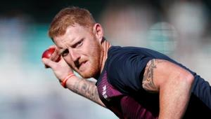 England's Ben Stokes during the warm up before the match.(Action Images via Reuters)