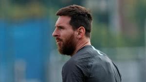 Barcelona's Lionel Messi during training.(REUTERS) Barcelona's Lionel Messi during training.(REUTERS)