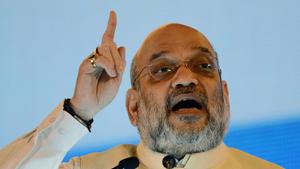 Amit Shah on Tuesday said that most governments are able to take big decisions only when they are in power for over 30 years but the NDA government has managed to take many historic steps in just 6 years.(ANI Photo) Amit Shah on Tuesday said that most governments are able to take big decisions only when they are in power for over 30 years but the NDA government has managed to take many historic steps in just 6 years.(ANI Photo)