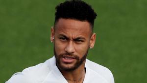 Paris St Germain's Neymar during training.(REUTERS) Paris St Germain's Neymar during training.(REUTERS)
