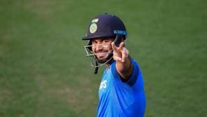 Rishabh Pant during a practice session ahead of their 2nd T20I match against South Africa.(PTI) Rishabh Pant during a practice session ahead of their 2nd T20I match against South Africa.(PTI)
