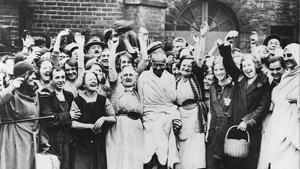 Gandhi in Lancashire, January 1, 1931: Indian nationalist leader Mahatma Gandhi (Mohandas Karamchand Gandhi, 1869 – 1948) is greeted by a crowd of female textile workers during a visit to Darwen, Lancashire. Courtesy National Gandhi Museum. Gandhi in Lancashire, January 1, 1931: Indian nationalist leader Mahatma Gandhi (Mohandas Karamchand Gandhi, 1869 – 1948) is greeted by a crowd of female textile workers during a visit to Darwen, Lancashire. Courtesy National Gandhi Museum.