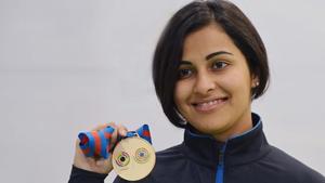 A file photo of Indian shooter Heena Sidhu.(The India Today Group via Getty) A file photo of Indian shooter Heena Sidhu.(The India Today Group via Getty)