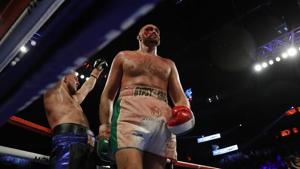 Tyson Fury walks back to his corner after his fight with Otto Wallin(REUTERS) Tyson Fury walks back to his corner after his fight with Otto Wallin(REUTERS)