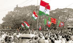 The BJP is banking on nationalism and welfarism. The Congress’ only line of attack is a sinking economy(Hindustan Times) The BJP is banking on nationalism and welfarism. The Congress’ only line of attack is a sinking economy(Hindustan Times)