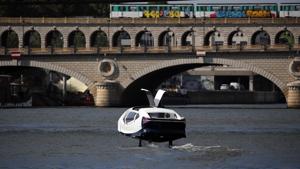 The image shows an hydrofoil boat SeaBubble on the Seine river in Paris.(AP File photo) The image shows an hydrofoil boat SeaBubble on the Seine river in Paris.(AP File photo)