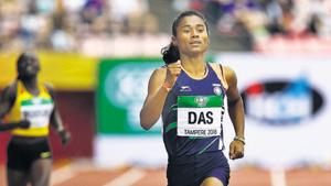 File image of Hima Das.(Getty Images for IAAF) File image of Hima Das.(Getty Images for IAAF)