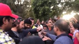 Dhanush gets mobbed in London.