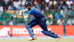 Sri Lanka's Lahiru Thirimanne plays a shot.(REUTERS) Sri Lanka's Lahiru Thirimanne plays a shot.(REUTERS)