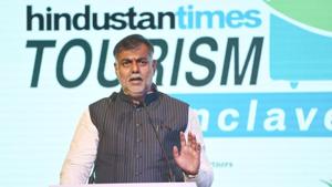Union tourism minister Prahlad Singh Patel on Friday said the tourism sector in the country needs a change in perception more than just resources to take it forward.(Raj K Raj/HT Photo) Union tourism minister Prahlad Singh Patel on Friday said the tourism sector in the country needs a change in perception more than just resources to take it forward.(Raj K Raj/HT Photo)