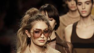Model Gigi Hadid wears a creation as part of the Fendi Spring-Summer 2020 collection, unveiled during the fashion week, in Milan, Italy, Thursday, Sept. 19, 2019. (AP Photo/Luca Bruno)(AP) Model Gigi Hadid wears a creation as part of the Fendi Spring-Summer 2020 collection, unveiled during the fashion week, in Milan, Italy, Thursday, Sept. 19, 2019. (AP Photo/Luca Bruno)(AP)
