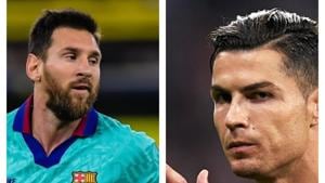 Cristiano Ronaldo and Lionel Messi.(HT Collage/Getty Images) Cristiano Ronaldo and Lionel Messi.(HT Collage/Getty Images)