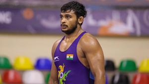 File image of Deepak Punia.(United World Wrestling/Twitter) File image of Deepak Punia.(United World Wrestling/Twitter)