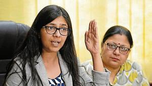DCW chairperson Swati Maliwal and colleague Kiran Negi reportedly rescued nine girls from these spas, including a school-going girl.(HT file photo) DCW chairperson Swati Maliwal and colleague Kiran Negi reportedly rescued nine girls from these spas, including a school-going girl.(HT file photo)