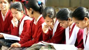 Students prepare for their CBSE senior school certificate examinations for Class XII standard, at the last moments before entering an examination hall in New Delhi. AFP Photo/Raveendran(AFP file photo) Students prepare for their CBSE senior school certificate examinations for Class XII standard, at the last moments before entering an examination hall in New Delhi. AFP Photo/Raveendran(AFP file photo)