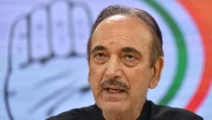 Leader of Opposition in Rajya Sabha and former chief minister of Jammu and Kashmir, Ghulam Nabi Azad, arrived in Srinagar on Friday.(Photo: PTI) Leader of Opposition in Rajya Sabha and former chief minister of Jammu and Kashmir, Ghulam Nabi Azad, arrived in Srinagar on Friday.(Photo: PTI)